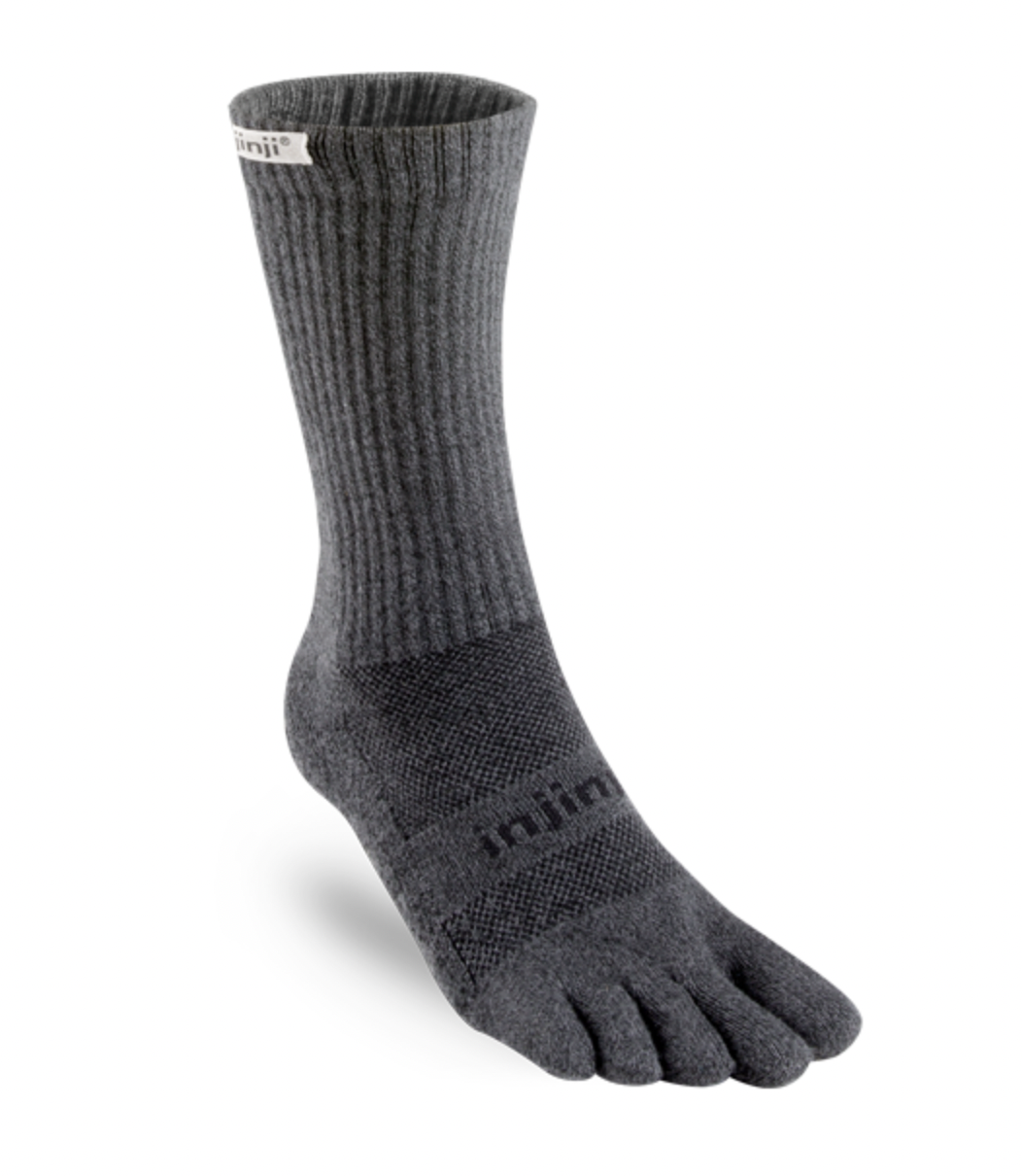 Injinji Mens Hiker/Liner Combo Toe Socks - Charcoal & Grey