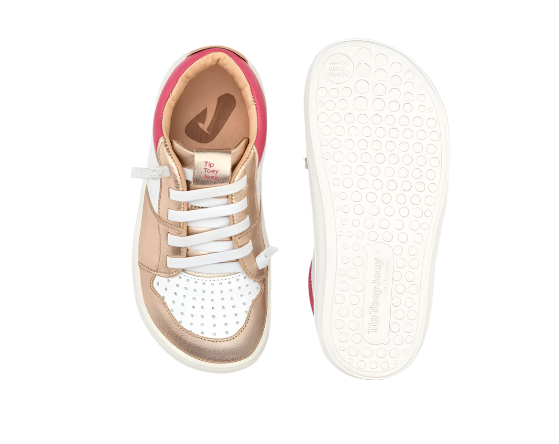 Ollie. Kids' (White/Metallic Salmon/Pink)